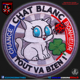 CHAT BLANC - Ecusson...