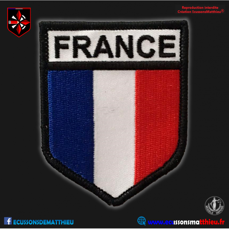 Écusson Tricolore France Bleu Blanc Rouge - Format Région Gendarmerie