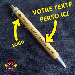 Stylo en bois unique gravé...