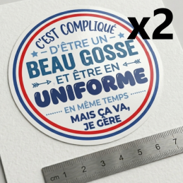 2x Stickers 7,5cm - BEAU...
